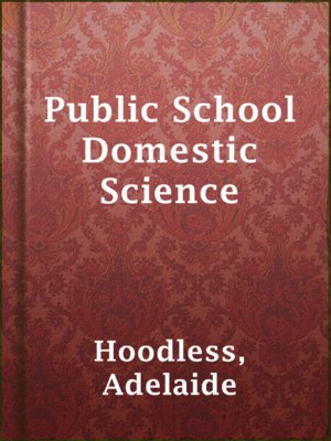 cover image of Public School Domestic Science